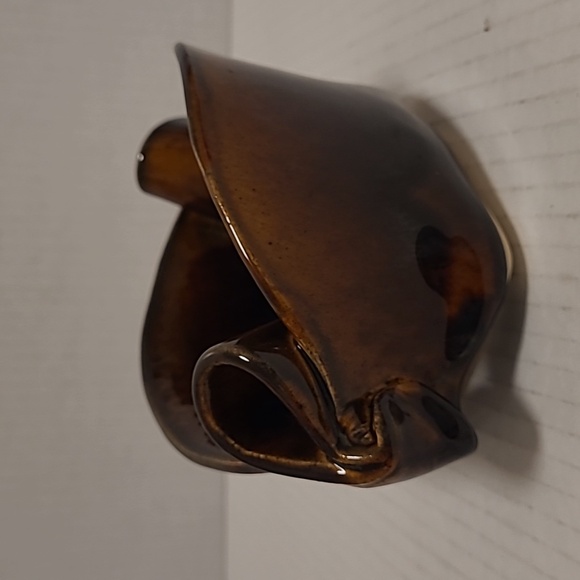 Signed Hilborn Canadian Studio Pottery Brown Pinch Bowl - Picture 7 of 16